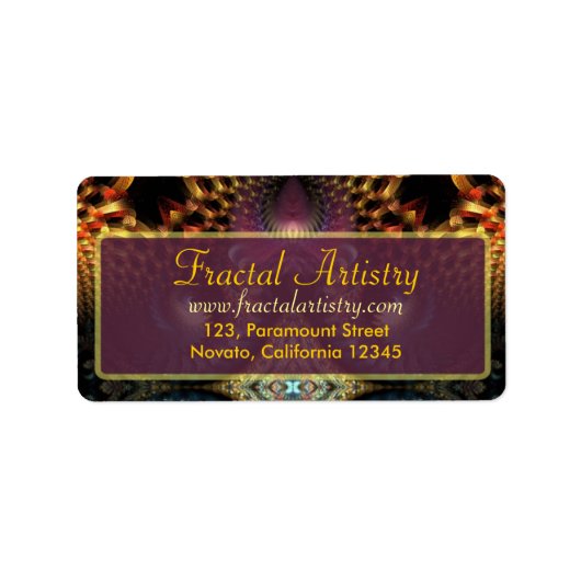 Golden Fractal Artistry Etiket (Voorkant)