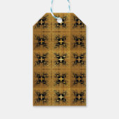 Golden Fractal Crosses Cadeaulabel (Voorkant)