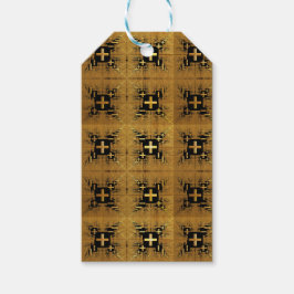 Golden Fractal Crosses Cadeaulabel