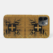 Golden Fractal Crosses Case-Mate iPhone Case (Achterkant (horizontaal))