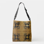 Golden Fractal Crosses Crossbody Tas (Achterkant)