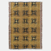 Golden Fractal Crosses Deken (Voorkant Verticaal)