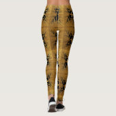 Golden Fractal Crosses Leggings (Achterkant)