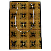Golden Fractal Crosses Medium Cadeauzakje (Voorkant)