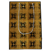 Golden Fractal Crosses Medium Cadeauzakje (Achterkant)