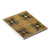 Golden Fractal Crosses Notitieblok (Schuin)