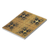 Golden Fractal Crosses Notitieblok (Linkerzijde)
