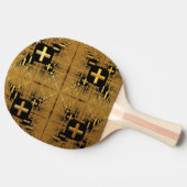 Golden Fractal Crosses Tafeltennisbatje (Zijkant)