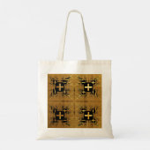 Golden Fractal kruist budget Canvas tas (Achterkant)
