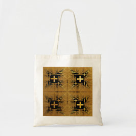 Golden Fractal kruist budget Canvas tas