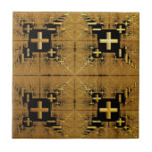 Golden Fractal kruist keramische Tegel Tegeltje (Voorkant)