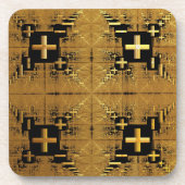 Golden Fractal kruist Onderzetters (Voorkant)