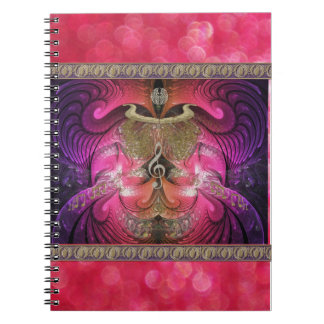 Golden Fractal Scarab-laptop Notitieboek