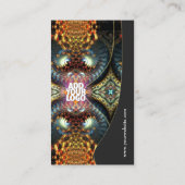 Golden Fractal Temple Art Visitekaartje (Achterkant)