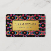 Golden Frame Artistic Paisley Pattern Visitekaartje (Voorkant)