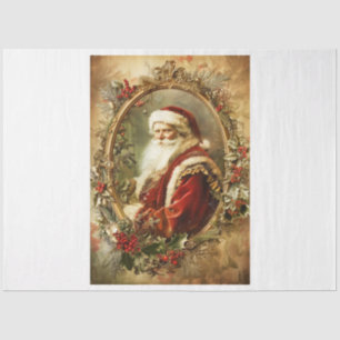 Golden Framed Santa Tissuepapier