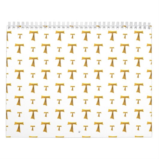Golden Franciscan Tau Cross Kalender (Hoes)