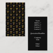 Golden Franciscan Tau Cross Visitekaartje (Voorkant / Achterkant)