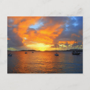 Golden Frank Bay Sunset, St. John, U.S.V.I. Briefkaart