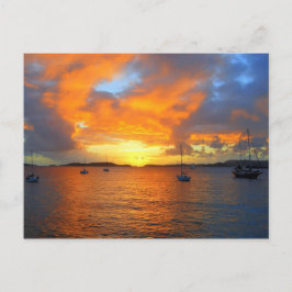 Golden Frank Bay Sunset, St. John, U.S.V.I. Briefkaart