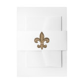 Golden French Fleur De Lis Uitnodigingen Wikkel (Voorkant Voorbeeld)