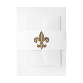 Golden French Fleur De Lis Uitnodigingen Wikkel