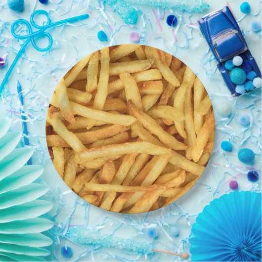 Golden French Fries Papieren Bordje (Feest)