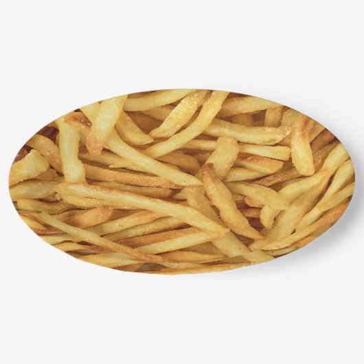 Golden French Fries Papieren Bordje (Gekanteld)