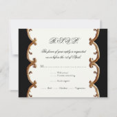 Golden French Swirl RSVP Response 50th Jubileum (Voorkant)