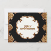 Golden French Swirl RSVP Response 50th Jubileum (Achterkant)