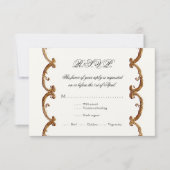 Golden French Swirl RSVP Response 50th Jubileum (Voorkant)