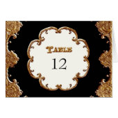 Golden French Swirl tafelnummers 50e Jubileum (Voorkant Horizontaal)