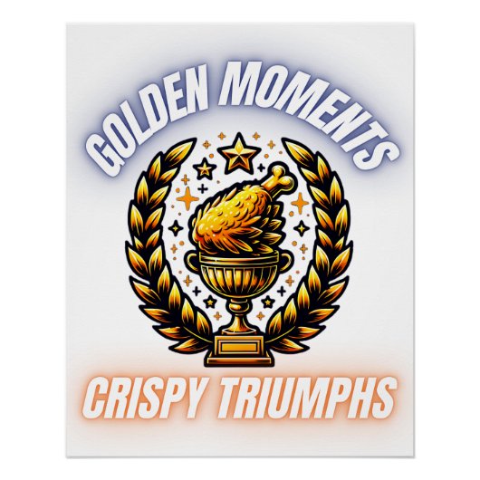 Golden Fried Chicken Trophy Perfect Poster (Voorkant)