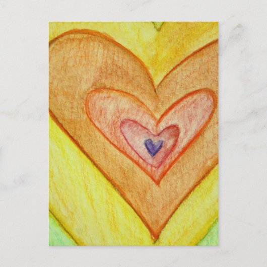 Golden Friendship Hearts Briefkaarten of kaarten (Voorkant)