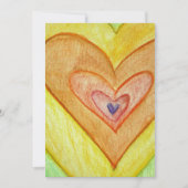Golden Friendship Hearts Invites or Invites Kaart (Voorkant)