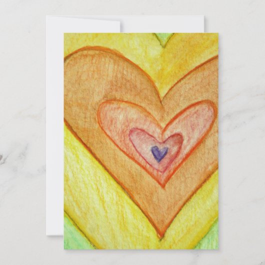 Golden Friendship Hearts Invites or Invites Kaart (Voorkant)