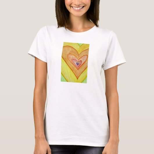 Golden Friendship Hearts Personalized Love T-Shirt (Voorkant)