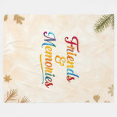 "Golden Friendship Moments" Fleece Deken (Voorkant (Horizontaal))