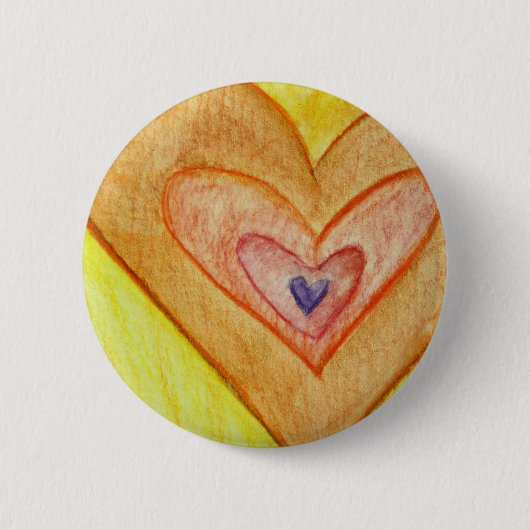 Golden Frienship Hearts Art Lapel Pins of Buttonne Ronde Button 5,7 Cm (Voorkant)
