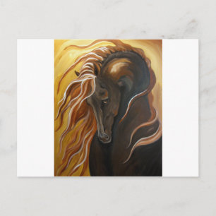 Golden Friesian Horse Briefkaart