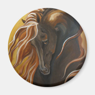 Golden Friesian Horse Magneet