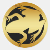 GOLDEN FROG RONDE STICKER (Voorkant)