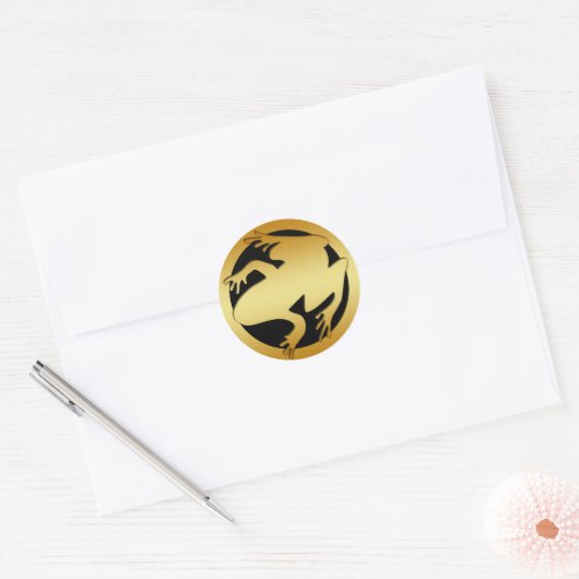 GOLDEN FROG RONDE STICKER (Envelop)