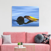Golden Fronds Wrapped Canvas Afdruk (Insitu (Woonkamer))