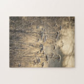 Golden Frosty Morning Vlaams platteland Legpuzzel (Horizontaal)