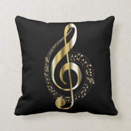 Golden G Clef Pillow Kussen
