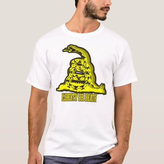 Golden Gadsden Silence is dood T-shirt (Voorkant)