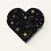 Golden Galaxy Heart Notitieboek (Achterkant)