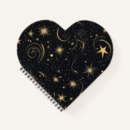 Golden Galaxy Heart Notitieboek