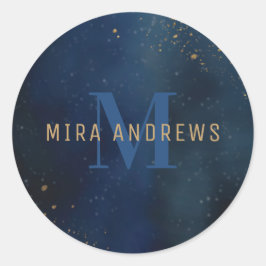 Golden Galaxy Ronde Sticker